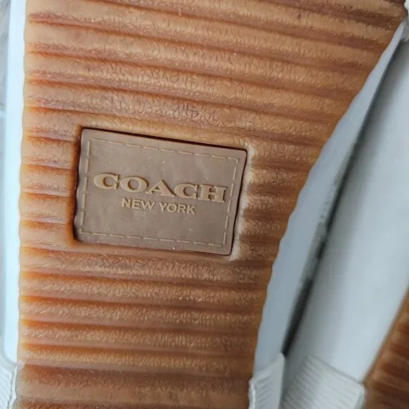 Coach Kalyn Womens Signature Canvas Sneaker Shoe COA Beige White Size 10 - Picture 12 of 14